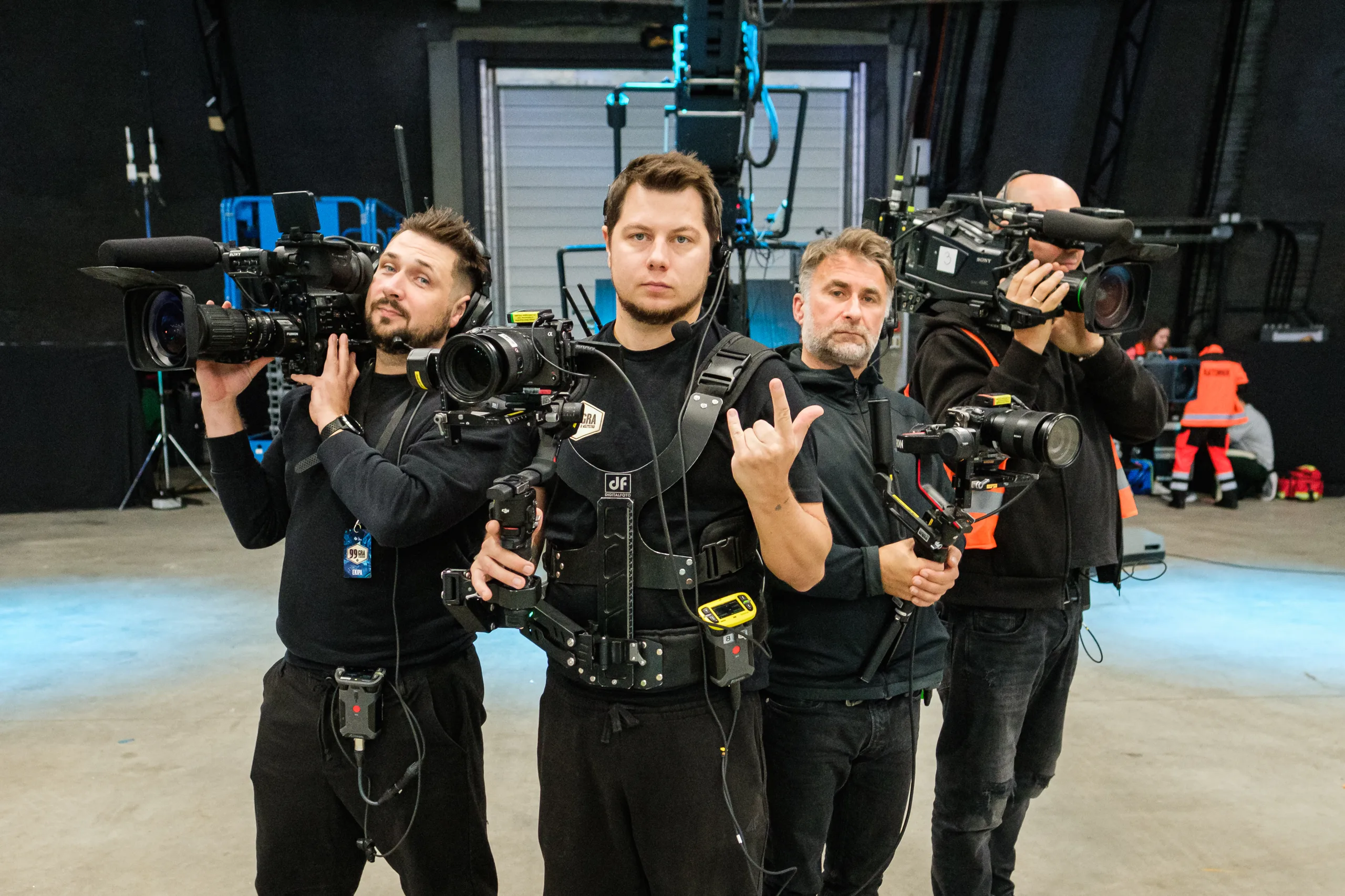 Ekipa filmowa podczas pracy na planie
